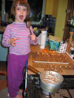 Stringbean licking the bowl